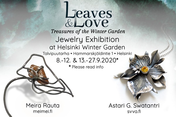 Leaves & Love Jewelry Exhibition in Winter Garden Helsinki